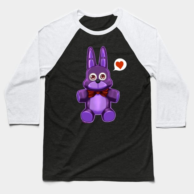 FNAF: Bonnie Plush Baseball T-Shirt by KoyukiMori